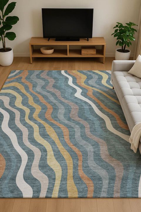 Kenner KN4 Teal 9' x 12' Rug