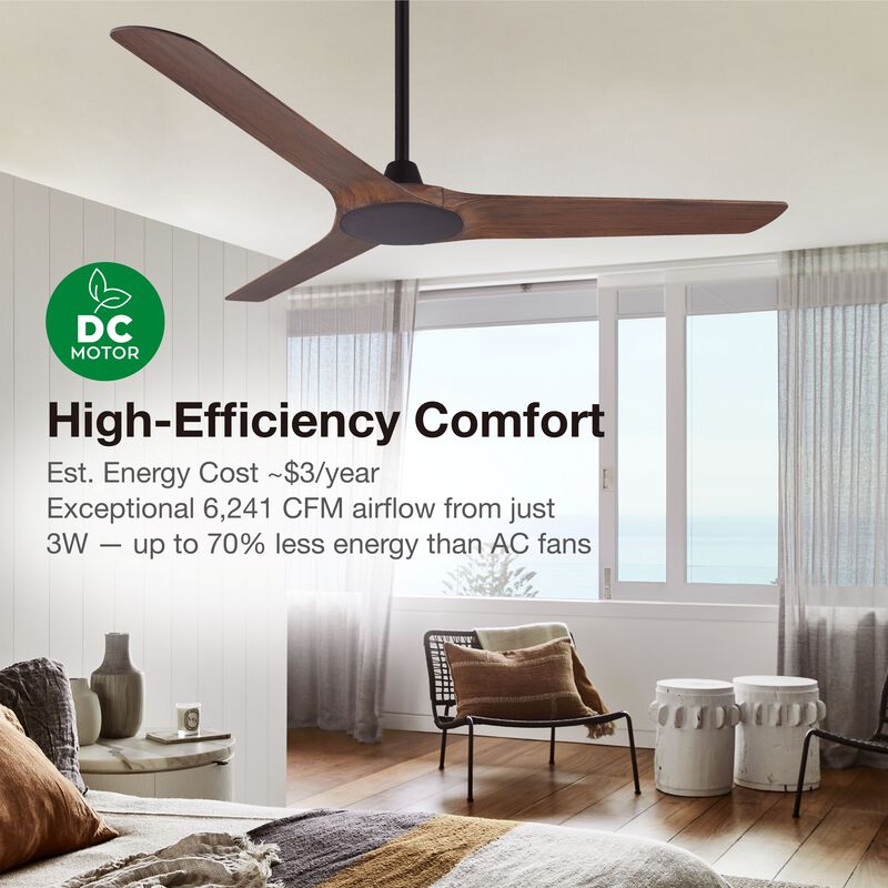 Abyss 56" Outdoor Ceiling Fan with Remote image number 2