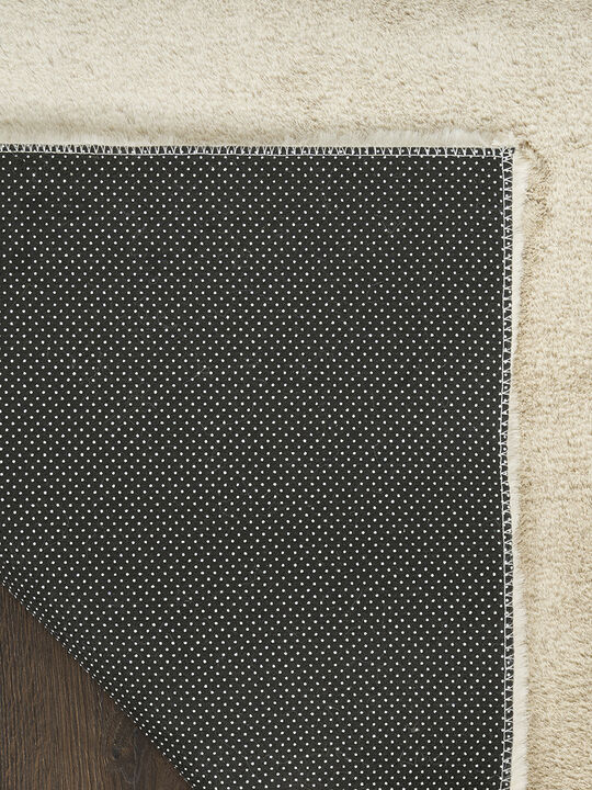 Soft Plush Rabbit Fur SFF01 Beige 7'6" x 9'6" Rug