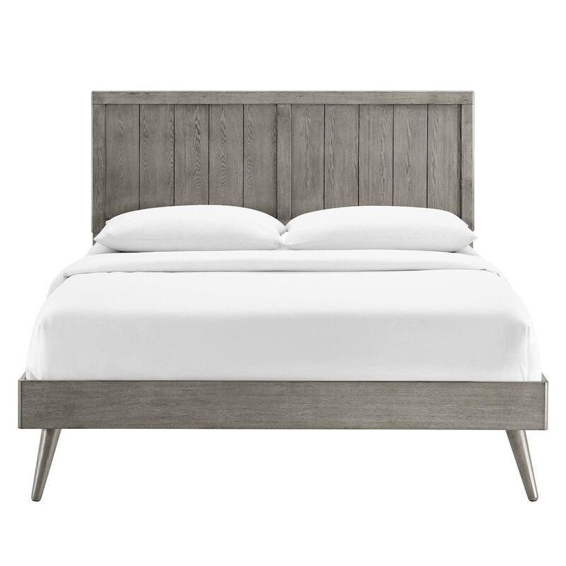 Alana Wood Twin Platform Bed With Splayed Legs image number 0