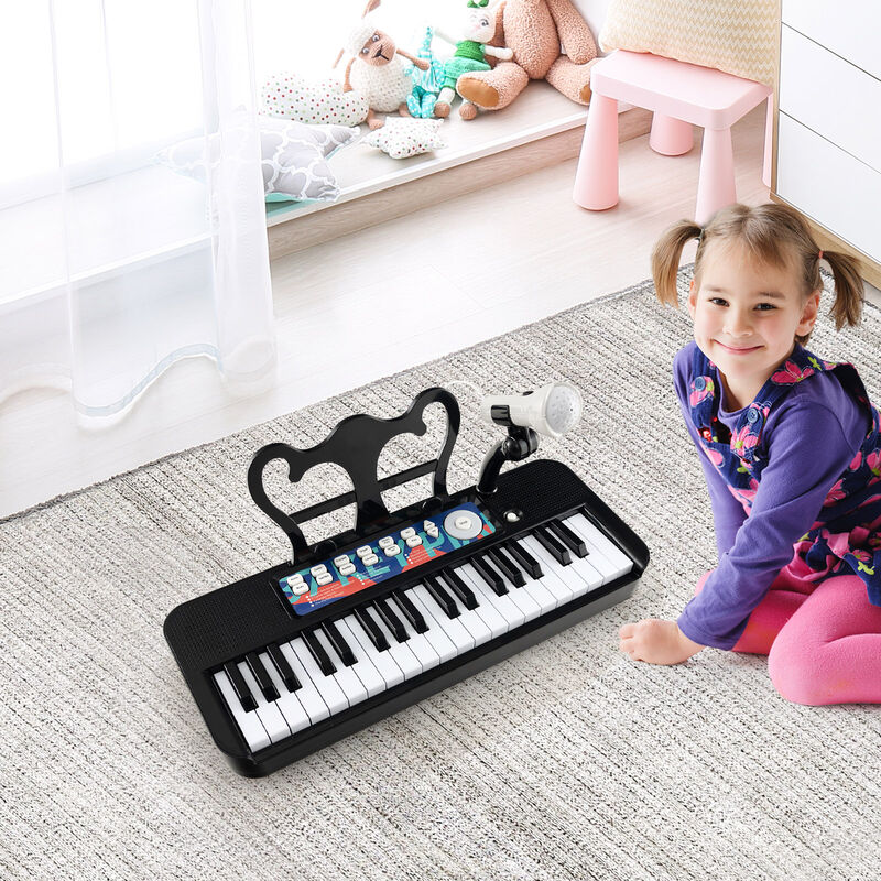 Kids Piano Keyboard 37-Key Kids Toy Keyboard Piano with Microphone for 3+ Kids