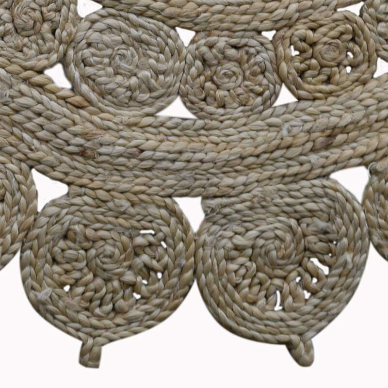 HAND WOVEN JUTE ECO-FRIENDLY AREA RUGS  - Oriental Pattern, High Pile, Natural Fiber, Outdoor Indoor Handmade Area Rugs for Living Room, Bed Room (J00004) image number 3