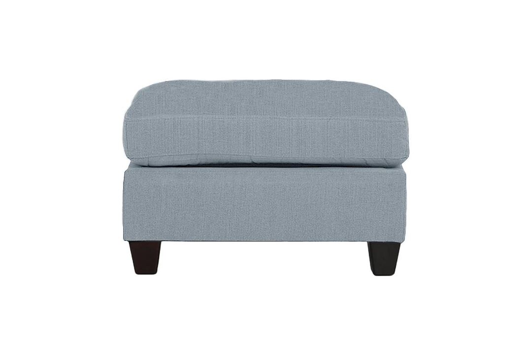 Streamdale Linen-Like Cocktail Ottoman with Wooden Legs