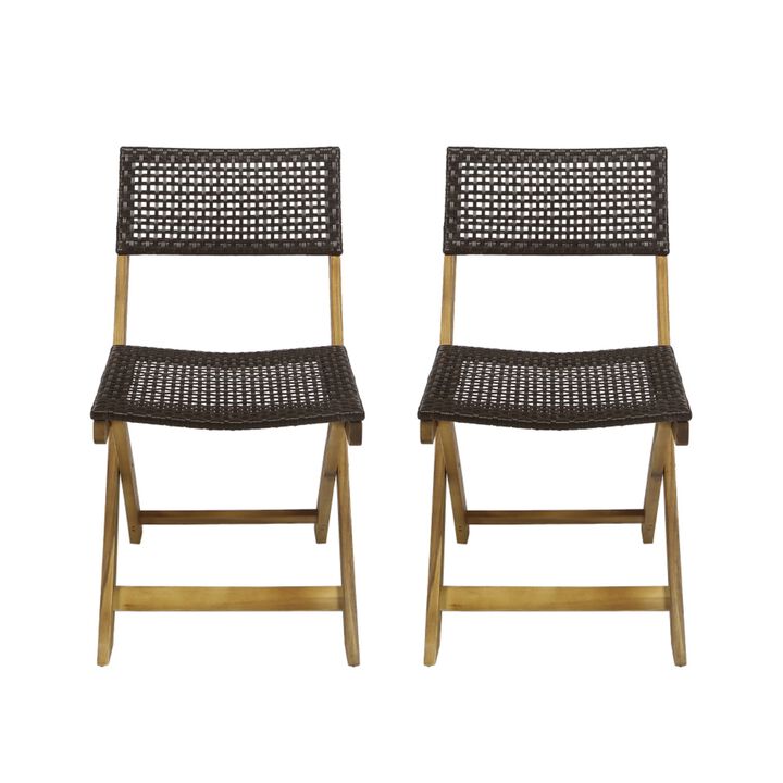 Rufkox 2-Piece Outdoor Folding Bistro Chairs