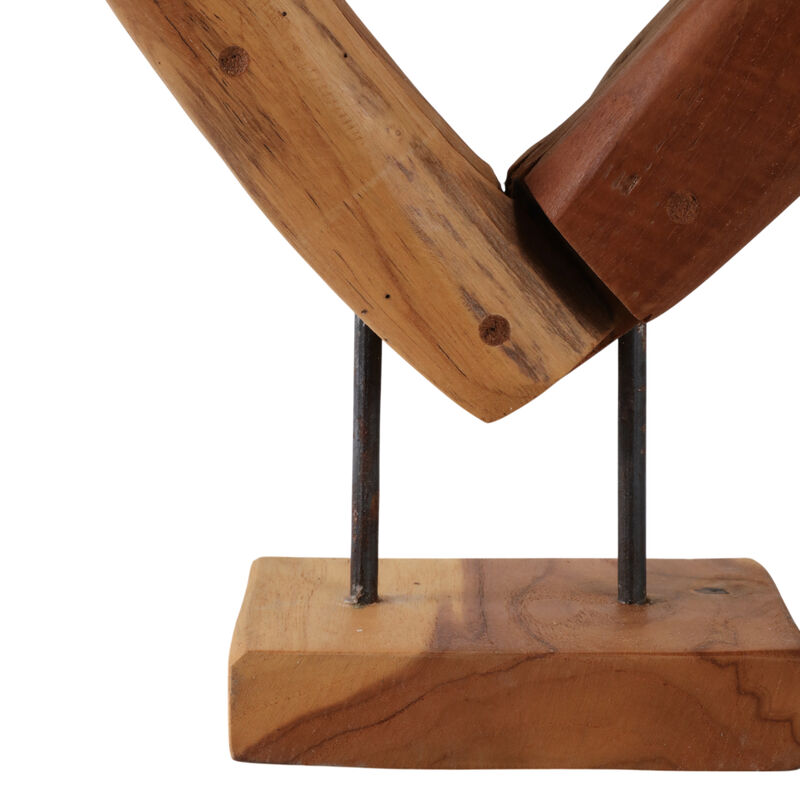 15x12" Teak Wood Open Heart image number 4