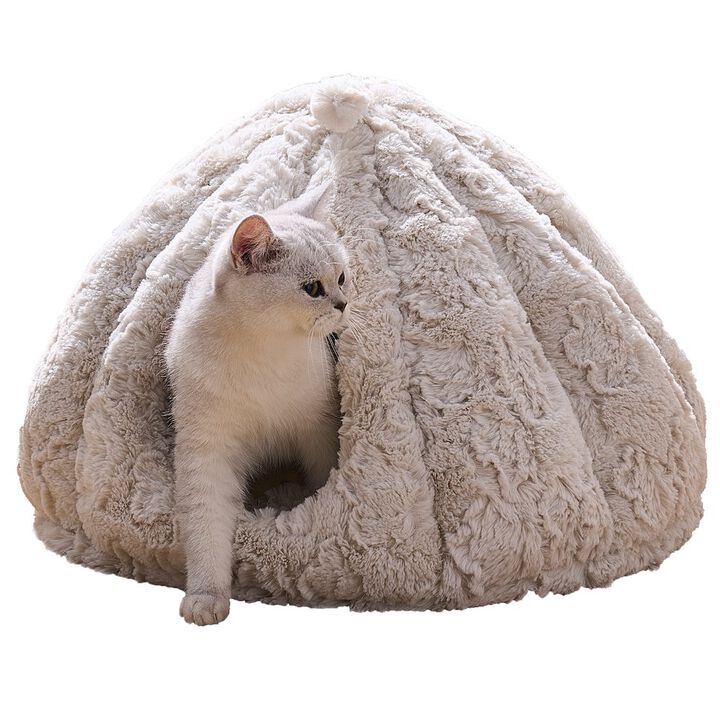 Petpals Cat Cave with Removable, Washable Bed