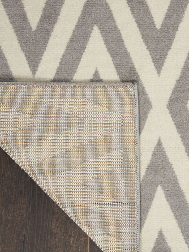 Grafix GRF18 White/Gray 5'3" x 7'3" Rug