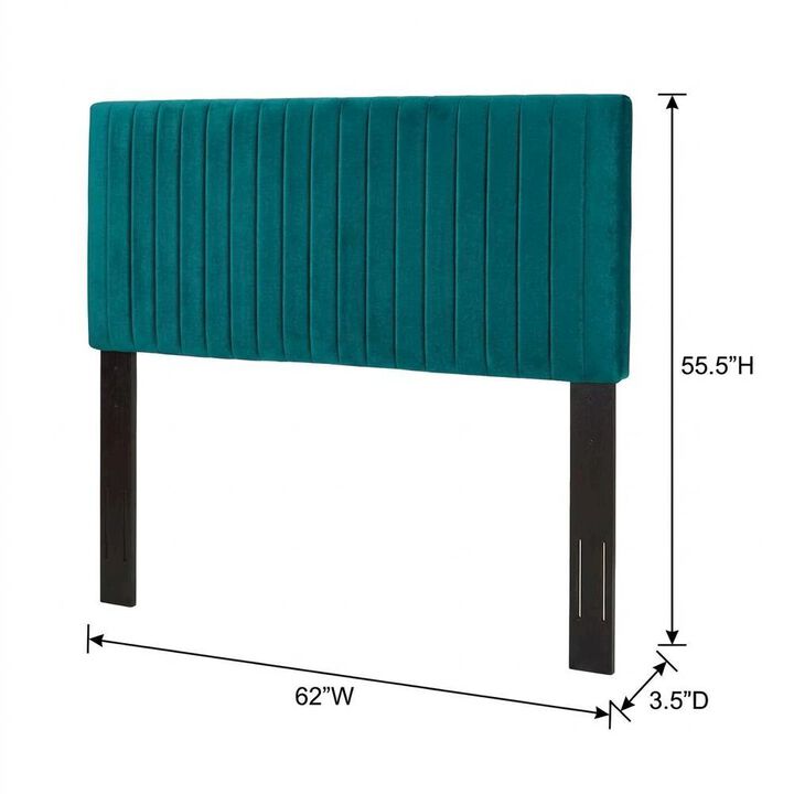 Velvet Full Queen Headboard with Soft Upholstery and Stylish Design
