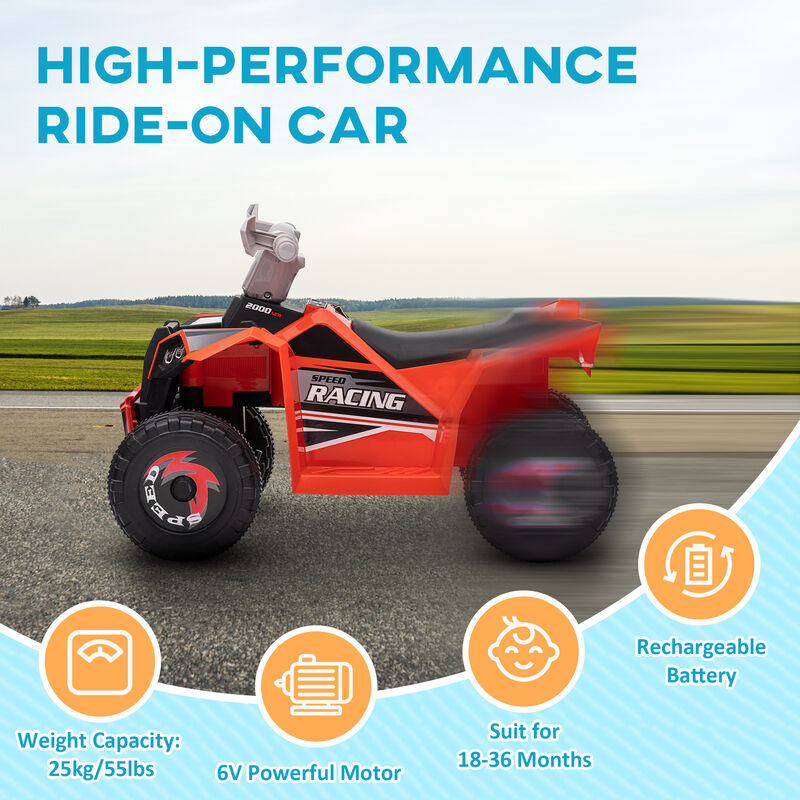 BreeBe 6V Electric Toy Car with Forward Backward, Wear-Resistant Wheels image number 4
