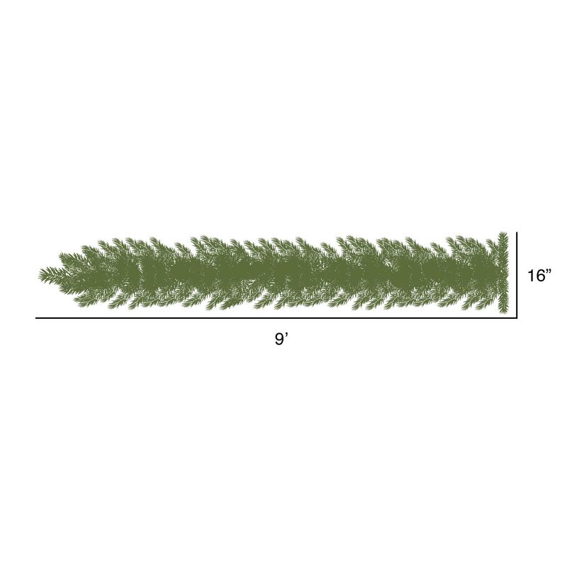 Vickerman 9' Crystal White Spruce Artificial Christmas Garland, unlit - Faux Spruce Christmas Garland - Seasonal Indoor Home Decor image number 2