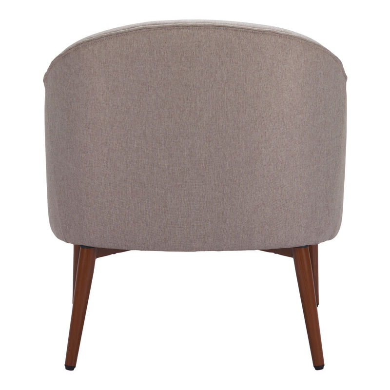 Fabric Tufted Barrel Chair for Living Room or Bedroom Seating