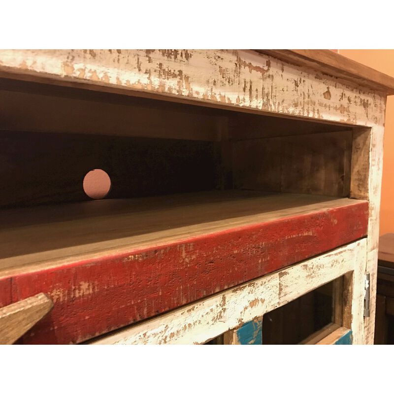 Crafters and Weavers La Boca Glass Door TV Stand - 55