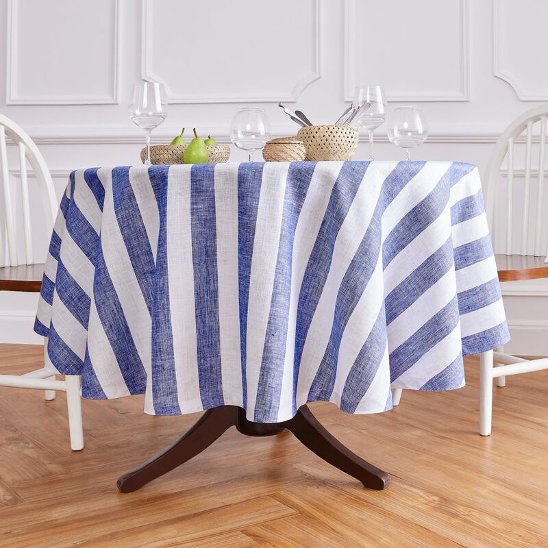 Linen Round Tablecloth - Cabana Stripe image number 2