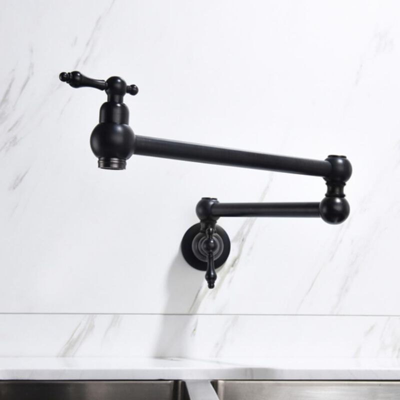 Wall-Mounted Folding Pot Filler Faucet Extendable Kitchen Sink Tap