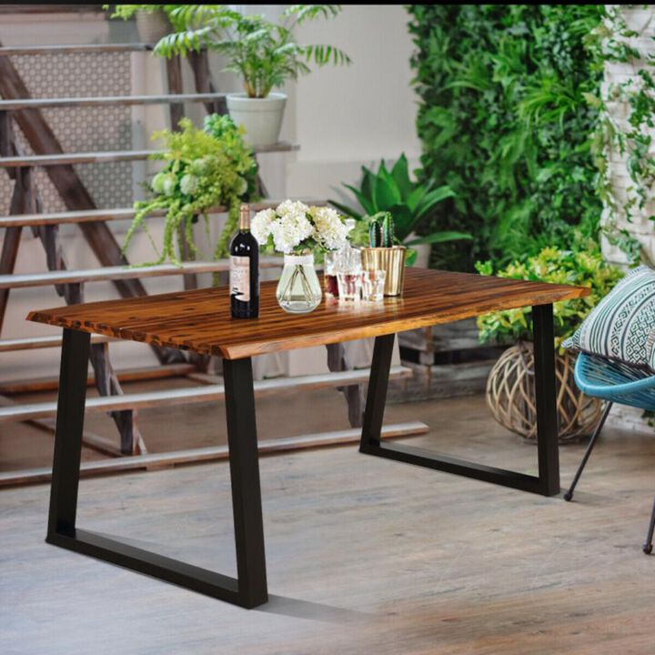 Hivvago Rectangular Acacia Wood Dining Table