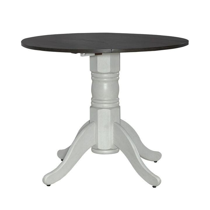 Liberty Furniture Brook Bay Opt 3 Piece Drop Leaf Table Set in White