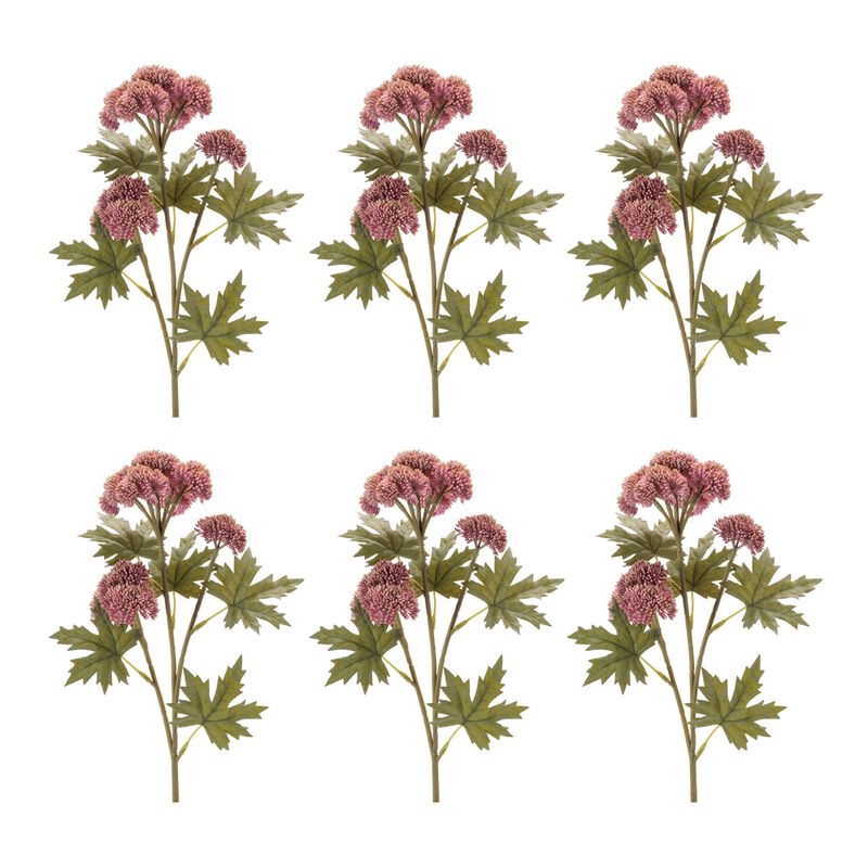 Artificial Sedum Sprays, Set of 6 for Home Accents, Bouquets, or Planters