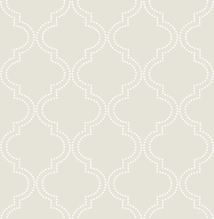 Taupe Quatrefoil Peel & Stick Wallpaper