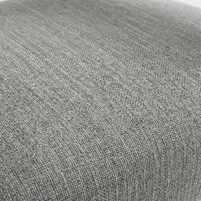 Fabric Upholstered Barrel Dining Chairs, Heathered Weave Ivory Black, Set of 2 image number 6