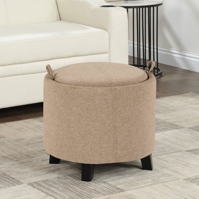 Convenience Concepts Designs4Comfort Oscar Storage Ottoman with Reversible Tray