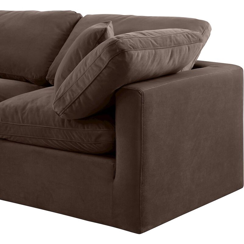 Meridian Furniture Indulge Brown Velvet Modular Sofa