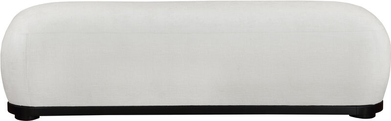 Meridian Furniture Calum Cream Chenille Fabric Bench