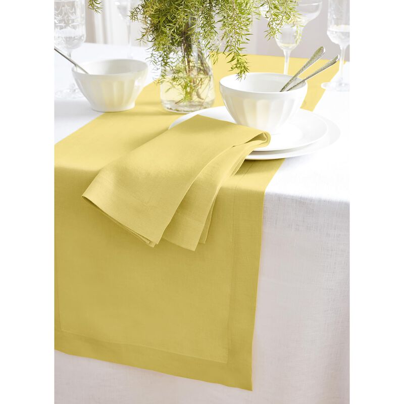 Solino Home 100% Pure Linen Table Runner - Sonoma