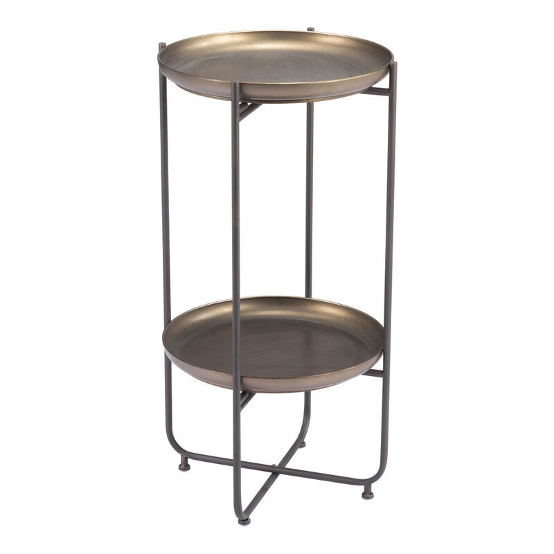Steel End Table for Living Room or Bedroom Accent Furniture