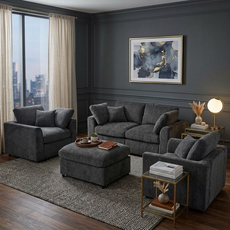 Hubsam U-Style 4-Piece Sofa Set image number 2