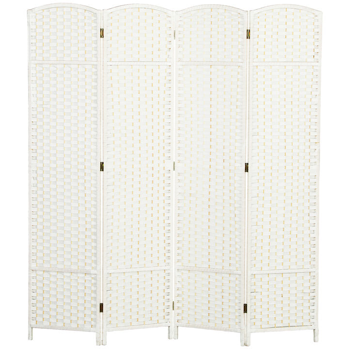 Hivvago Freestanding 4-Panel Privacy Screen for Bedrooms and Offices