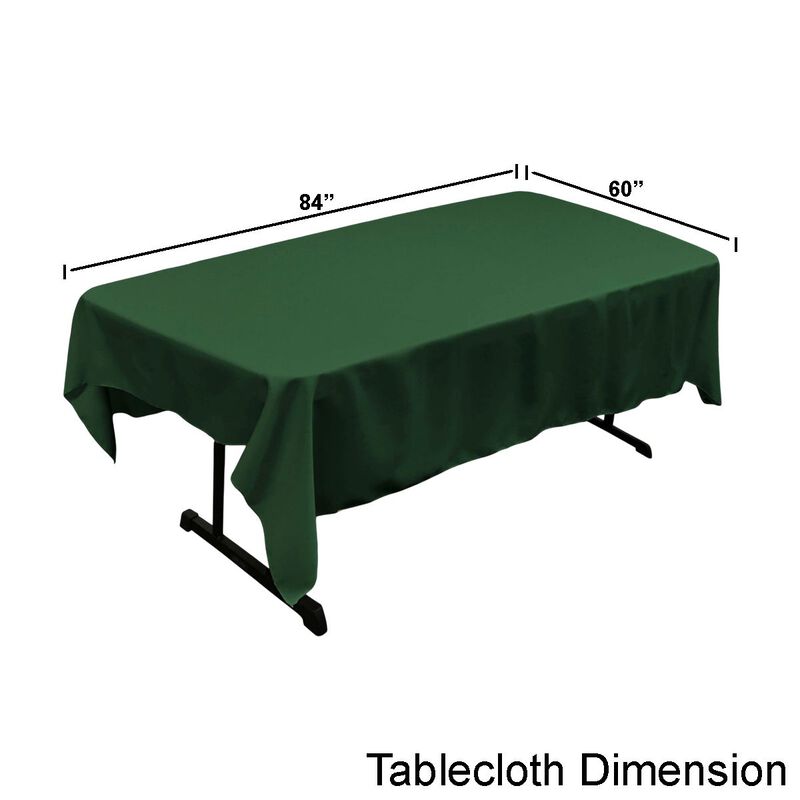 60x84 Inch Rectangular Polyester Poplin Tablecloth for Dining Table image number 2