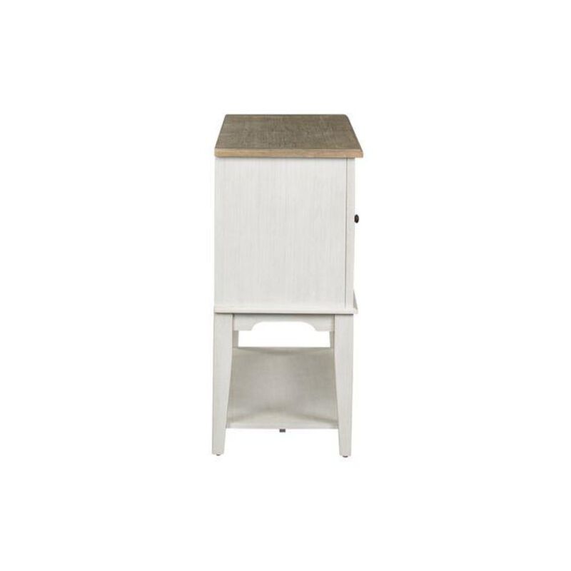 Liberty Furniture Summerville Server in Soft White Wash w/ Wirebrushed Gray Top image number 2