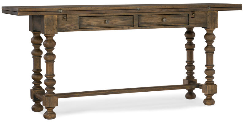 Bluewind Flip-top Console Table in Dark Wood