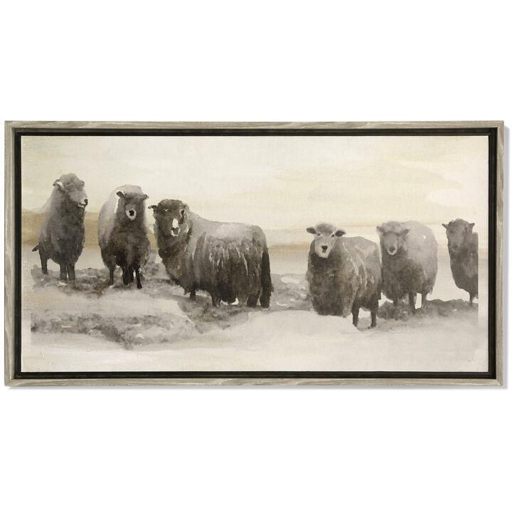 Winter Sheeps I Framed Print