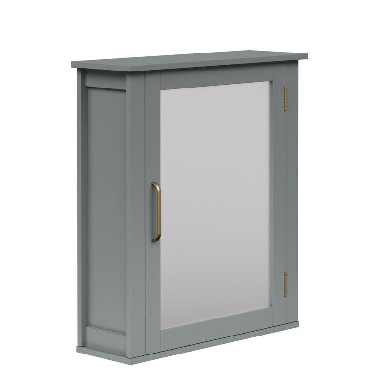 Mercer Removable Medicine Cabinet with Mirrored Door, Gray image number 3