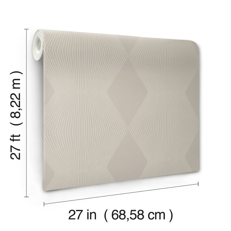 Diamond Legacy Taupe Wallpaper (Set of 2) image number 2