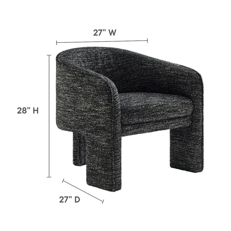 Greer Boucle Fabric Upholstered Accent Armchair image number 1