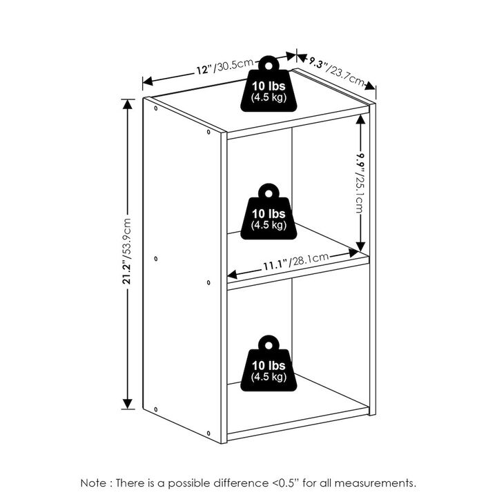 Pasir 2-Tier Open Shelf Bookcase, Amber Pine