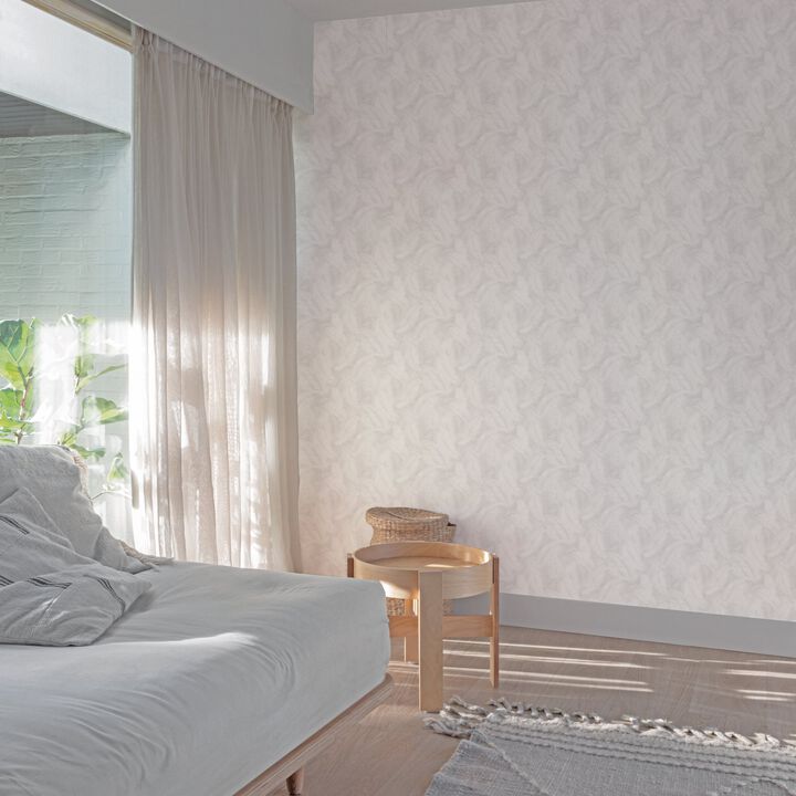 Arcadia Branched Leaves All-over White Wallpaper ARA70201