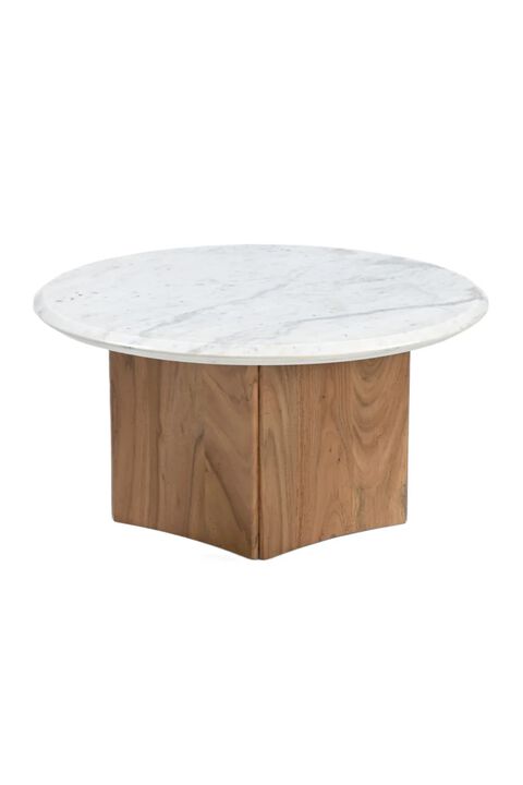 White Round Marble Coffee Table | OROA Modern Dillinger