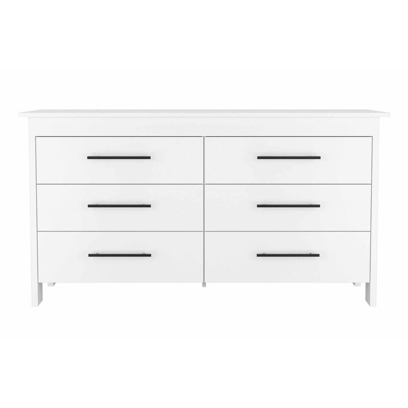 Southington 6-Drawer Rectangle Dresser White