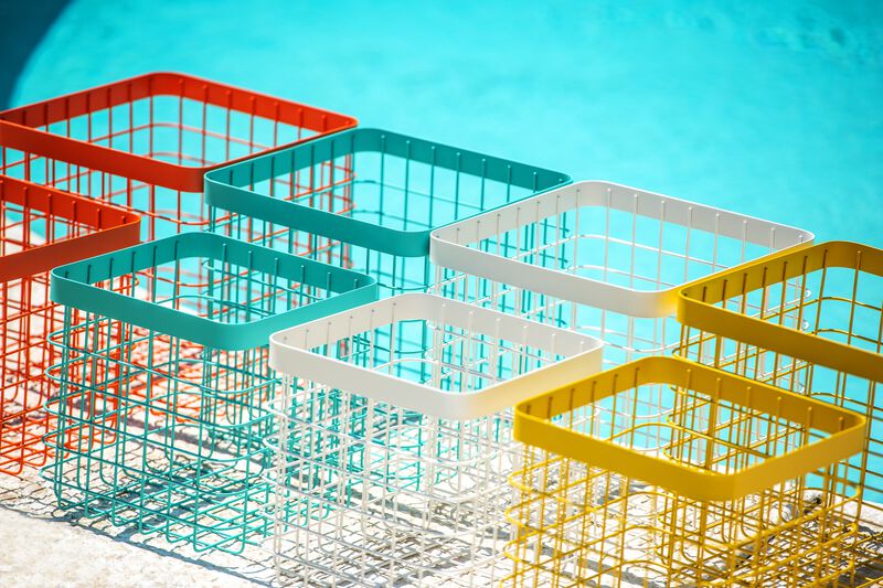 Formation Heavy-Duty Wire Bin-Medium-Orange