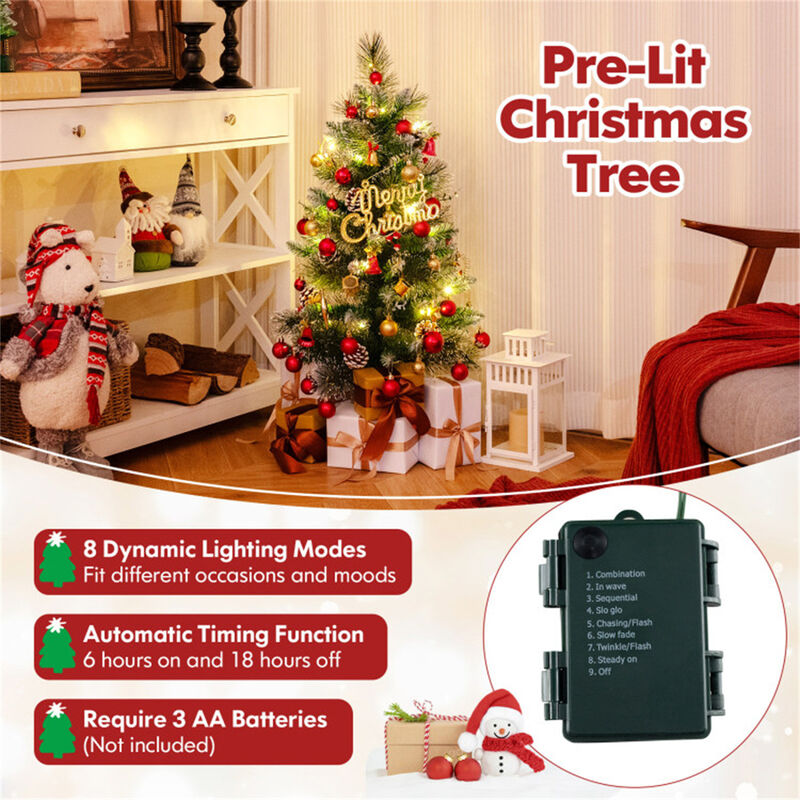 Battery-Operated Tabletop Holiday Decoration Festive & Portable Christmas Accent Piece image number 2