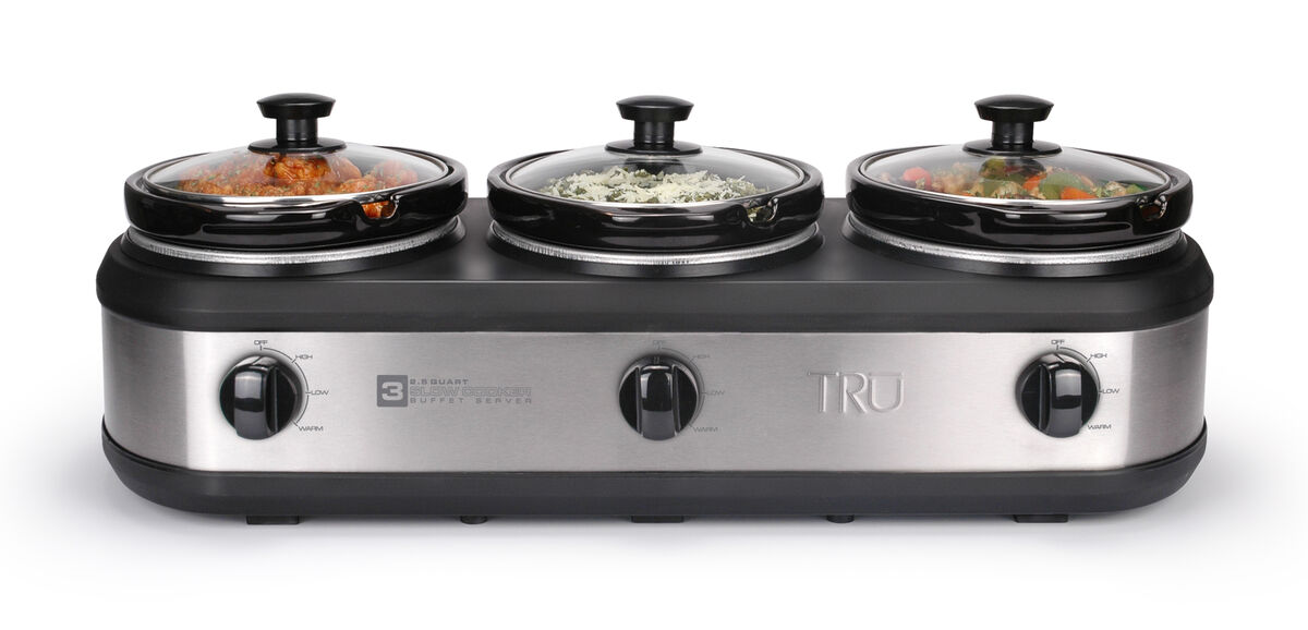 TRU Triple 2.5 Quart Buffet Server