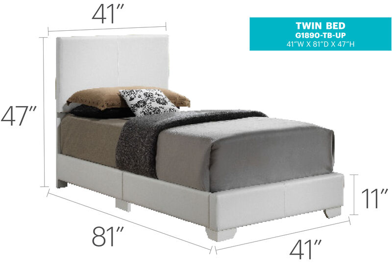 Aaron Upholstered Twin Panel Bed