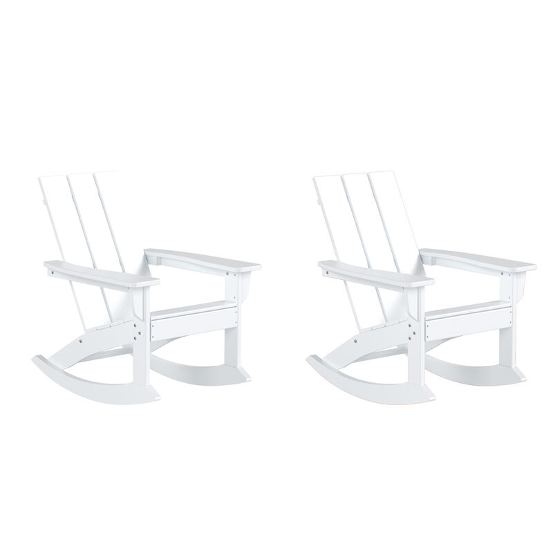 WestinTrends Modern Adirondack Outdoor Rocking Chair (Set of 2)