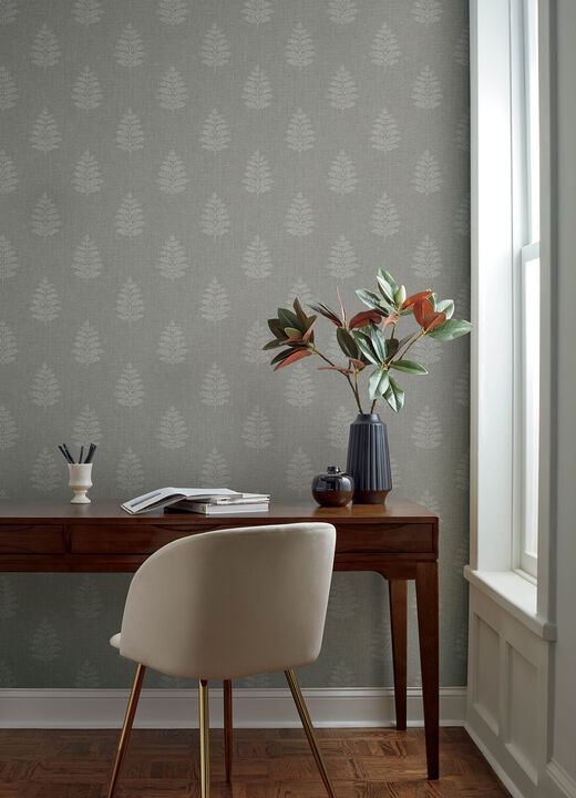Frond Charcoal Leaf Wallpaper
