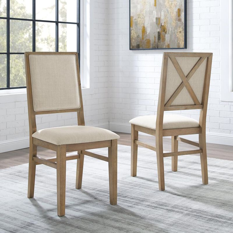 Joanna 2-Piece Upholstered Back Dining Chair Set