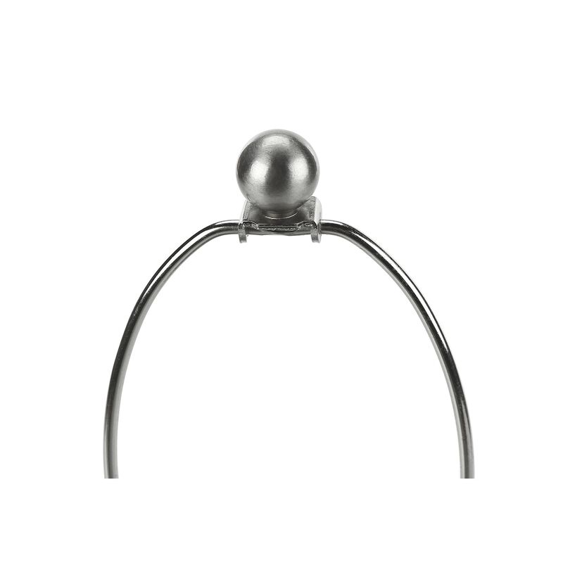 Monarch Specialties I 9642 - Lighting, Set Of 2, 24""H, Table Lamp, Usb Port Included, Nickel Metal, Grey Shade, Contemporary