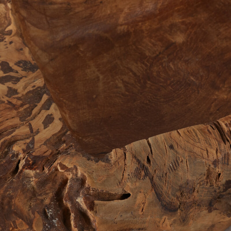 30x11" Teak Wood Bowl, Natural image number 5